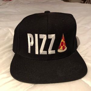 Black Pizza Snap back hat